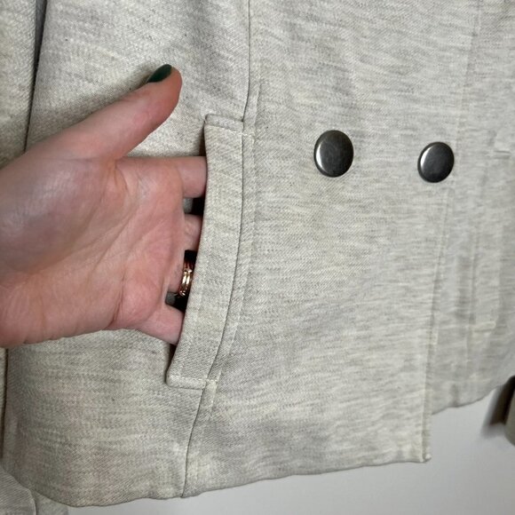 CAbi Charlie Moto Jacket Style #3028 Double Breasted Snap Front Lightweight Coat - Picture 4 of 11